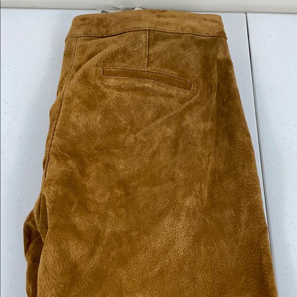 Express 100% Leather Suede Straight Leg Crop Pant - Picture 7 of 7